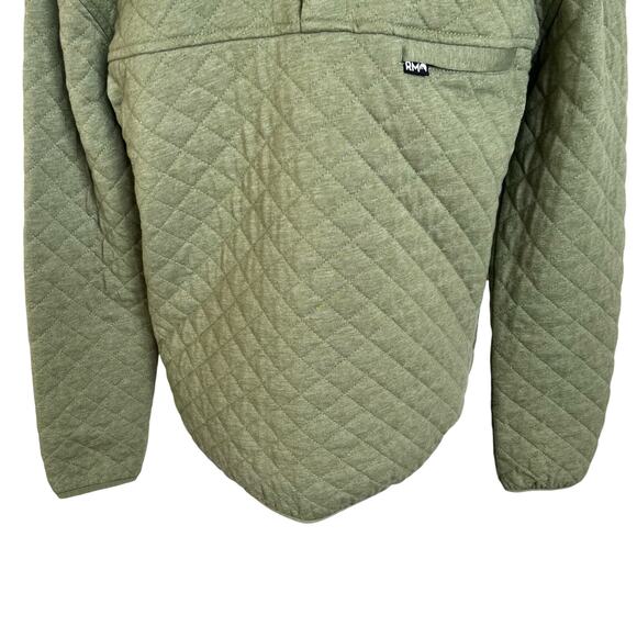 Rock Monkey Pullover Shacket  Mens Small Green Quilted 100% Cotton Snaps Unisex - Picture 3 of 5